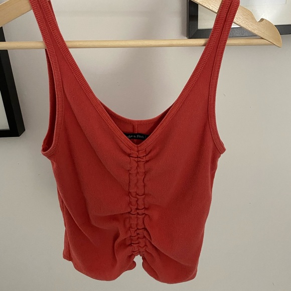 Coral A + Fitch cropped tank top - Picture 2 of 2